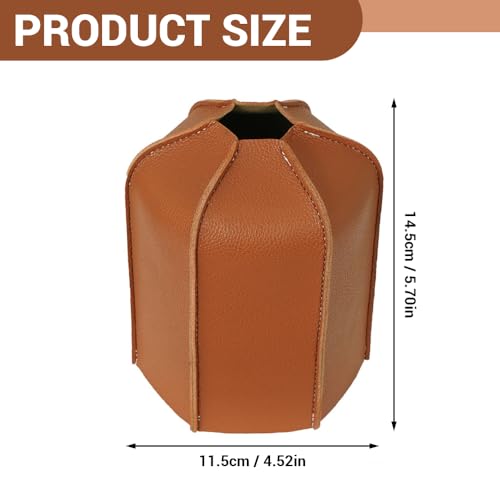 BORDSTRACT Fuel Cylinder Mini Bag, 4.5x5.7 Inch Camping Portable Butane Dual Fuel Gas Tank PU Leather Sleeve Protective Case for Outdoor Travel Storage Pocket - Image 2