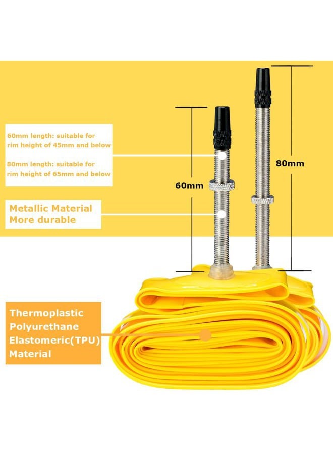 Thinvik TPU Inner Tube Upgraded Durability for Road Bike MTB Gravel Bicycle Tire 700cc x 18-32c, 33-50c, 29'', 27.5'' Bicycle Tube 45MM 65MM 85MM Length of Presta Valve- 2 PCS (One Pair) - Image 4
