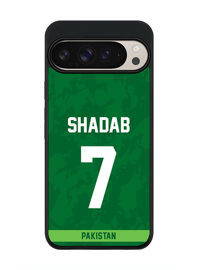 Stylizedd For Google Pixel 9 Pro XL Case,Slim fit Camera Protection, Shockproof Thin Phone cover - Pakistan Shadab Khan, Jersey No 7 - Image 1