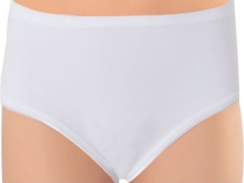 HMD 1410X6 Girl's 6-Piece Slip Panties-White 