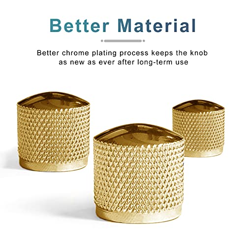 SAPHUE 4 Pcs Metal Volume Tone Dome Tone Guitar Speed Control Knobs with Allen Keys Screws Set for Fender Strat Telecaster Gibson Les Paul Electric Guitar or Bass（Gold） - Image 2