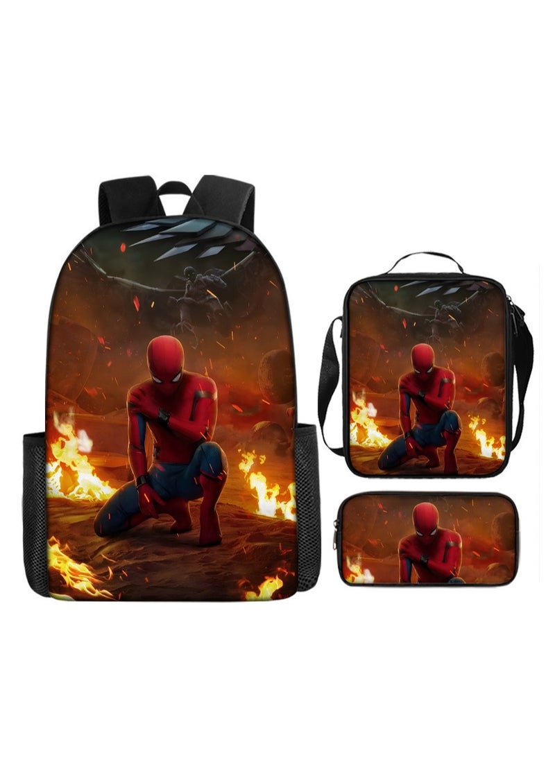 Spider-Man Spider-Man Student Backpack Three-Piece Set 29*16*42cm 