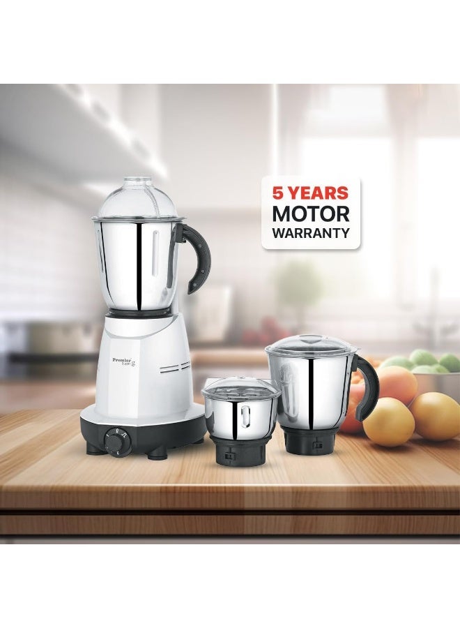 PREMIER KM 501 Mixer Grinder, 3 Jars (White), REGULAR - Image 4