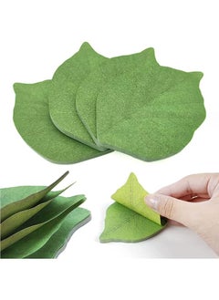 Sticky Notes Stickers Removable Self Stick Notes Scratch Pads， Beautiful Green Leaf Shaped Sticky Notes Stickers Can Be Used For Sticky Paper Notepads To Recording Thing And Diy 8 Packs