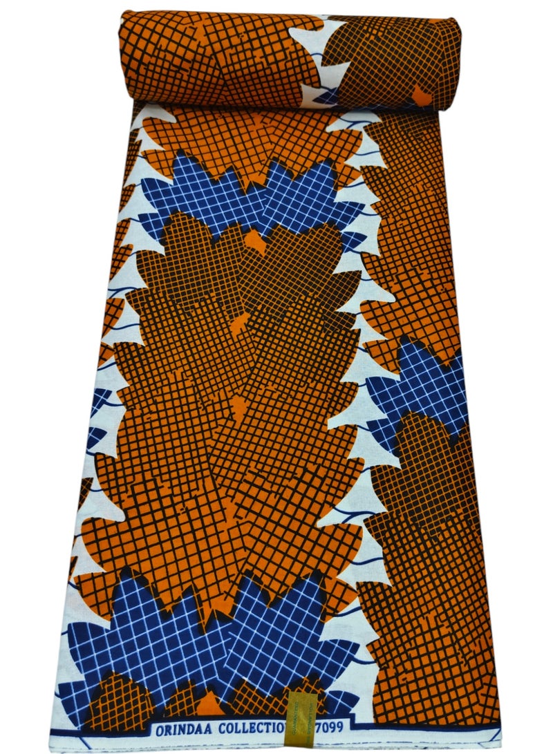 African Wax Fabrics 6 Yards 100% Cotton Ankara Print Fabric Best New Beautiful Design Multicolour Latest Fancy for Party Dress 297099 - Image 2