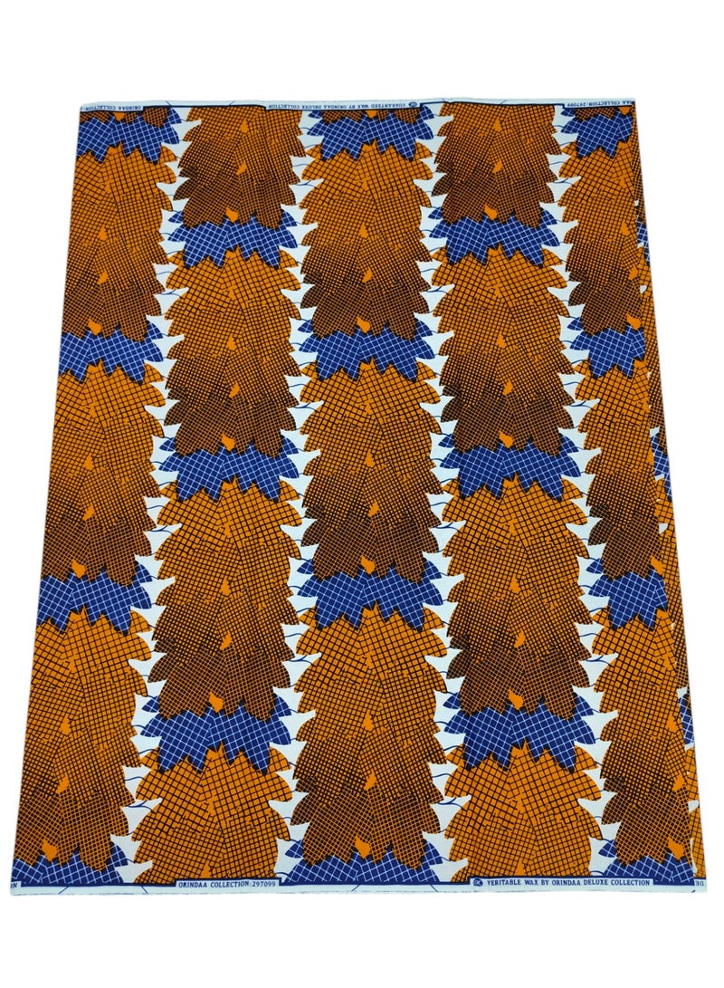 African Wax Fabrics 6 Yards 100% Cotton Ankara Print Fabric Best New Beautiful Design Multicolour Latest Fancy for Party Dress 297099 - Image 3