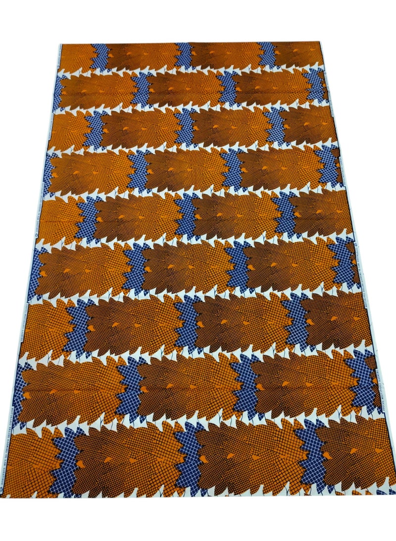 African Wax Fabrics 6 Yards 100% Cotton Ankara Print Fabric Best New Beautiful Design Multicolour Latest Fancy for Party Dress 297099 - Image 4