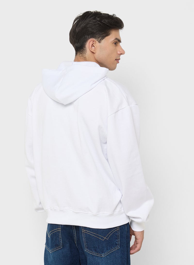 Seventy Five Oversized Graphic Zipped Hoodie - Image 2