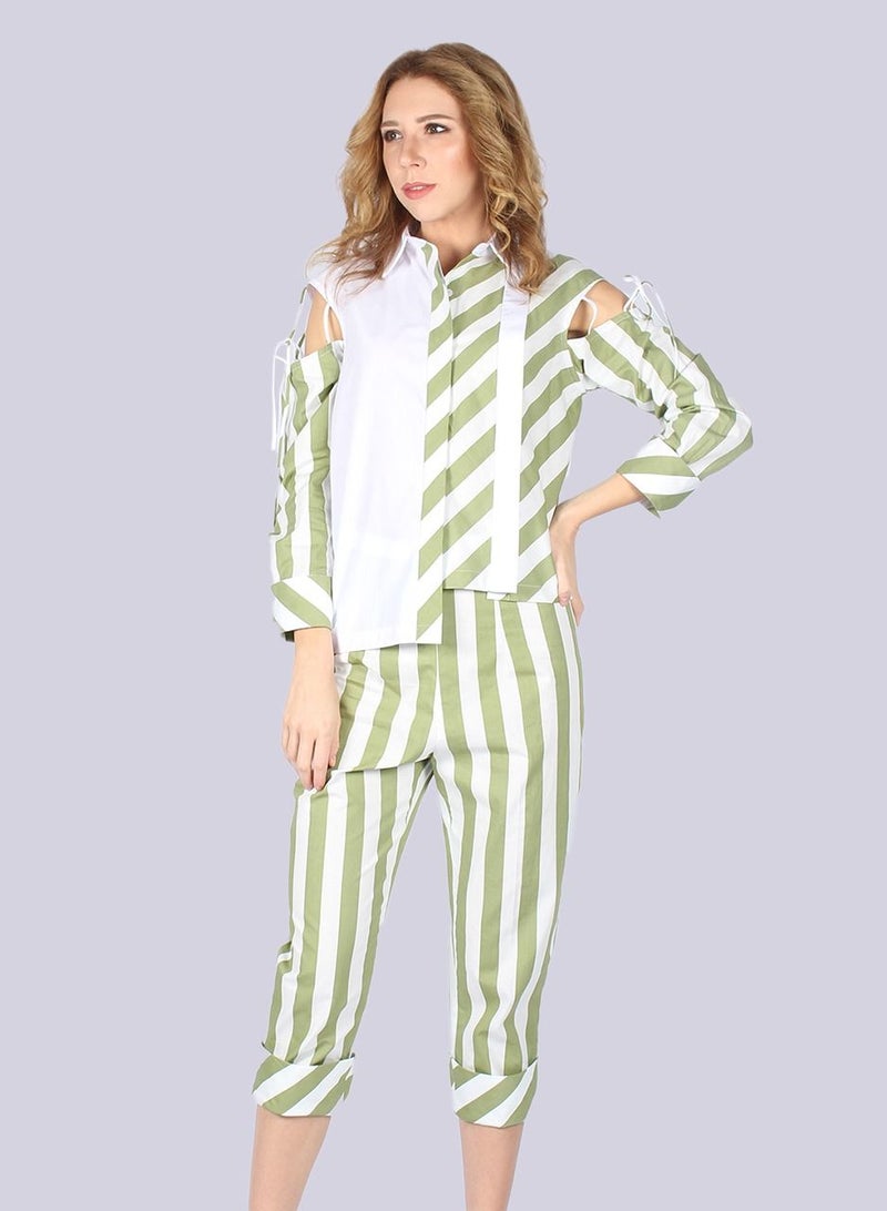 NIVA FASHION HOUSE Main Road - Crop Top and Trouser Set  - Image 1