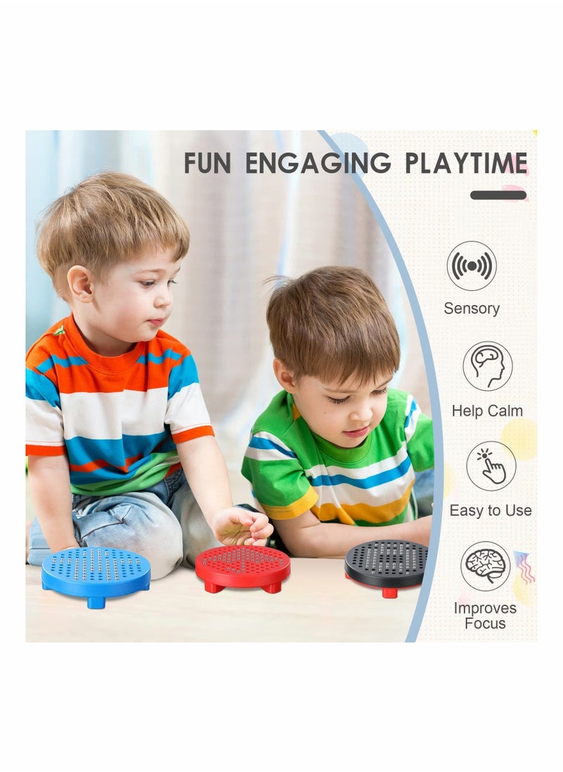 SYOSI 3 Pack Mini Magnetic Bead Board for Kids Magnetic Drawing Board for Toddlers School Kindergarten Magnet Toys Gift Drawing Stylus Round Magnet Tablet Pad Erasable Reusable Writing Playboard Stem  - Image 4