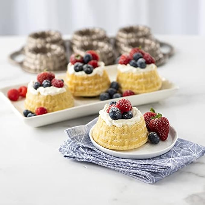 54349Amz سلال شورت كيك كيك الألومنيوم المصبوب ستة 12 كوب حلوى - Image 5