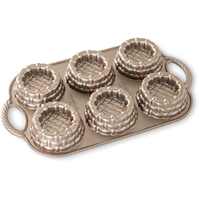 54349Amz سلال شورت كيك كيك الألومنيوم المصبوب ستة 12 كوب حلوى - Image 1