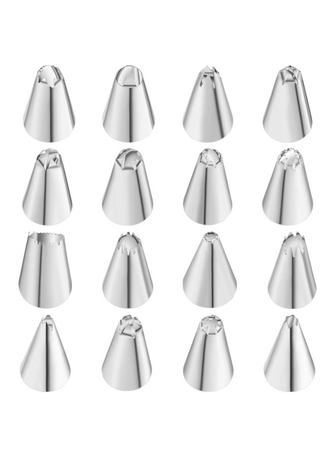 48 Diy Cream Glue Pastry Nozzle Stainless Steel Pastry Tool Decoration Pastry Nozzle Free Combination-Specifications:7-piece Skirt Decorating Tips Set - Image 4