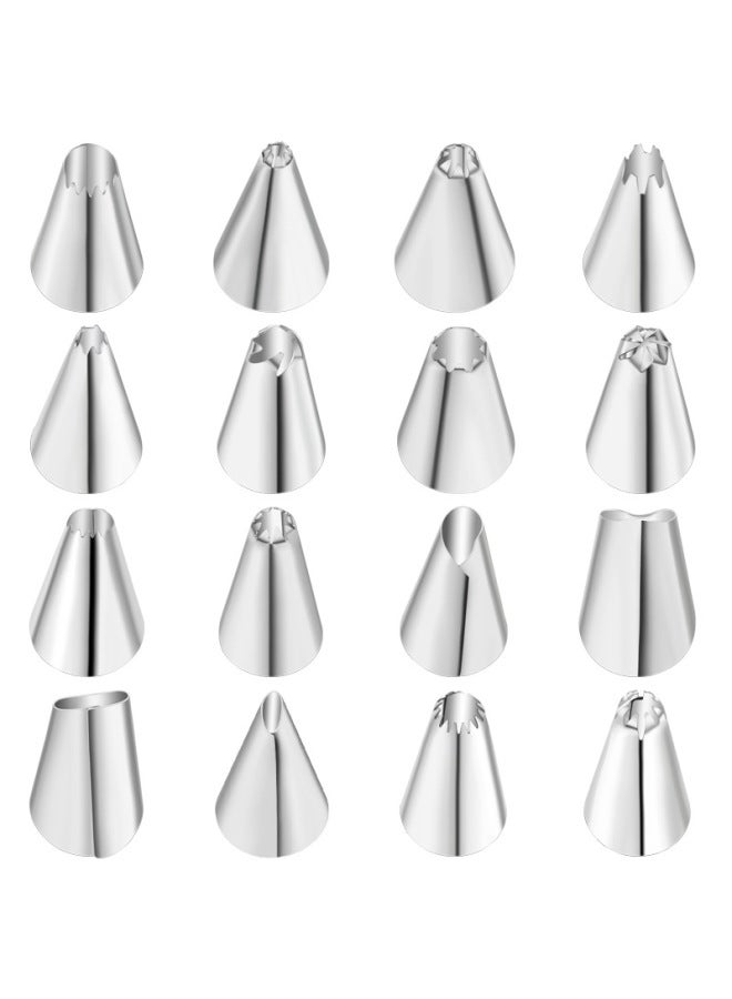 48 Diy Cream Glue Pastry Nozzle Stainless Steel Pastry Tool Decoration Pastry Nozzle Free Combination-Specifications:7-piece Skirt Decorating Tips Set - Image 3