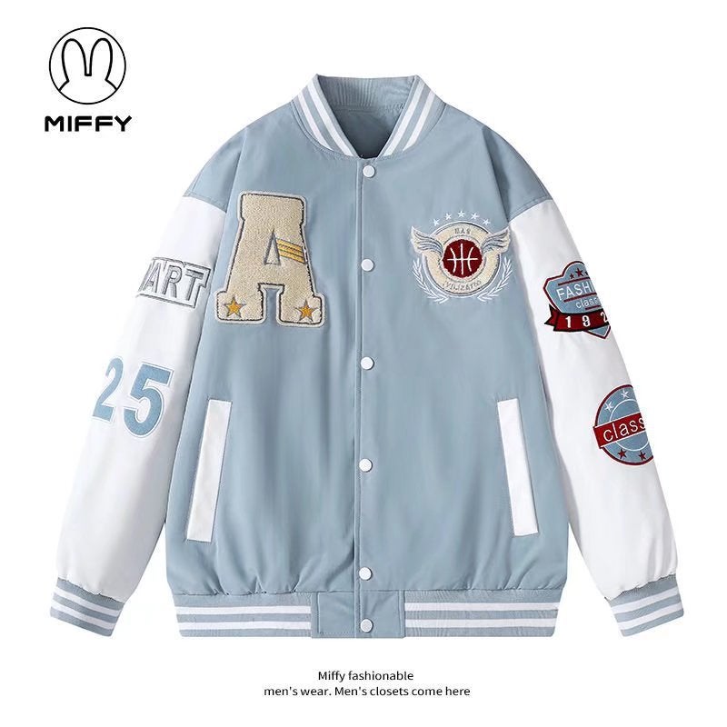 Baseball Jacket Men'S Plus Size Plus Size Loose Fashion Brand Ins Casual Street Hip Hop All-Match Jacket - Image 4
