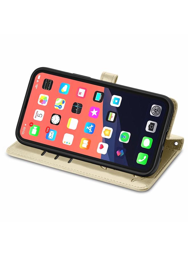 S-TOP Case For iPhone 13 Pro Max Cute Cat and Dog Embossed Horizontal Flip Leather Case with Holder & Card Slots & Wallet & Lanyard - Image 4