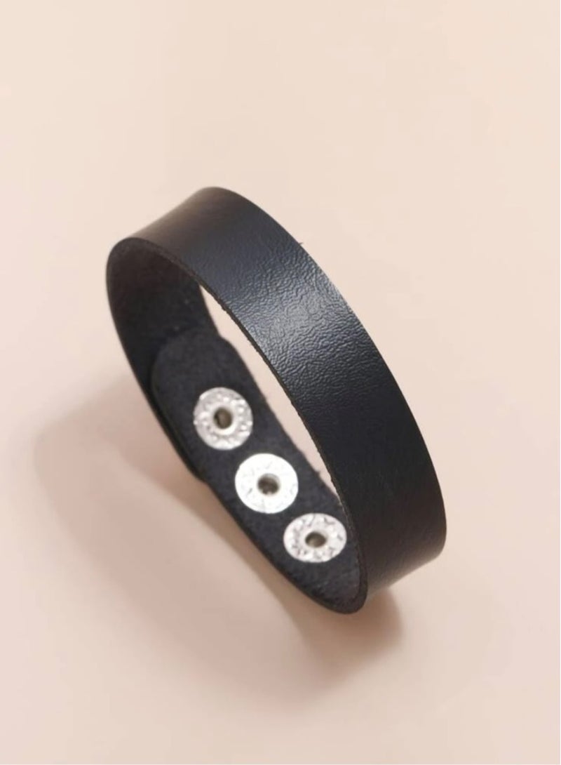 جوليري إيفريداي اسوارة رجالية أنيقة مصنوعة من الجلد الاصطناعي عالي الجودة - Image 2