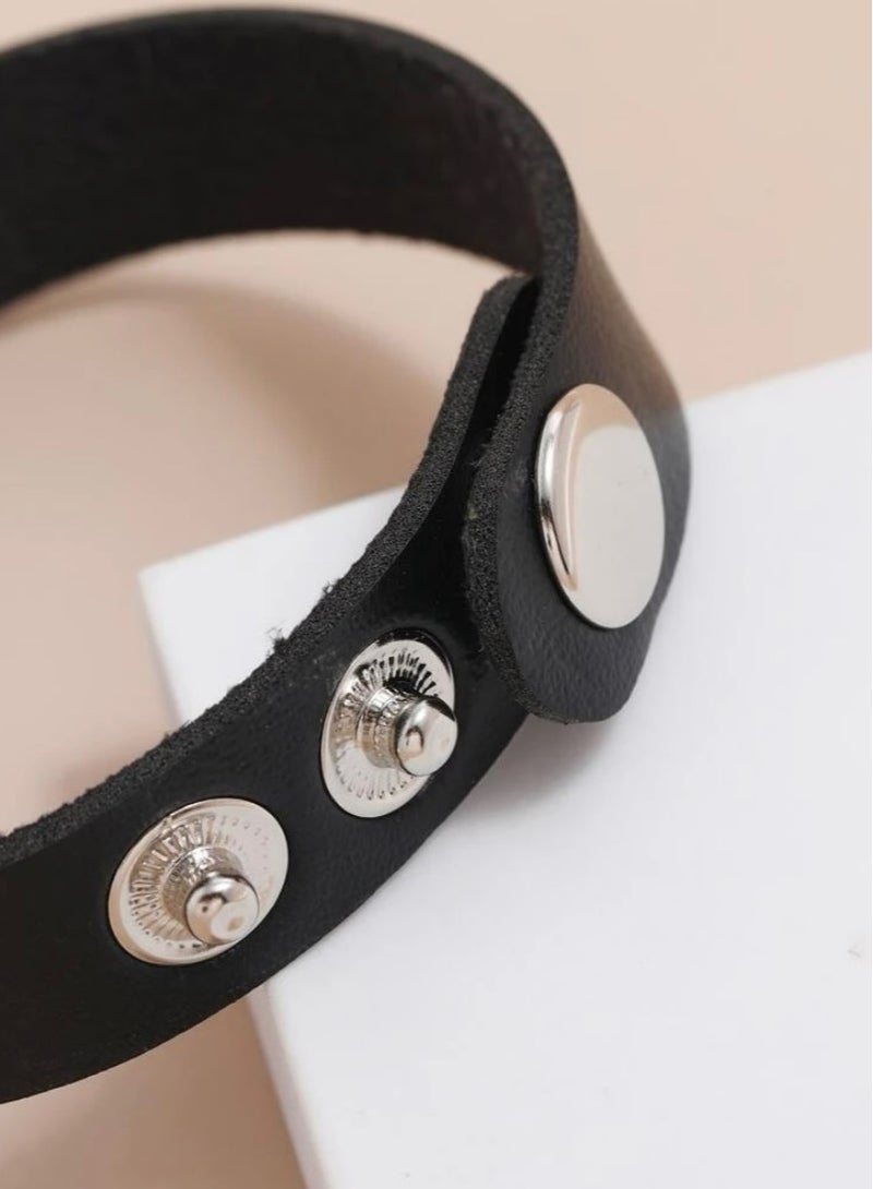 جوليري إيفريداي اسوارة رجالية أنيقة مصنوعة من الجلد الاصطناعي عالي الجودة - Image 5