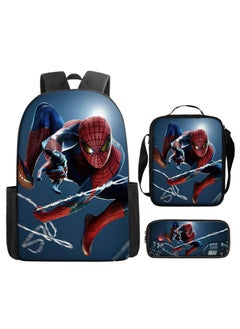 Naruto Spiderman Hero Cartoon Backpack Three-Piece Set 29*42*16cm 