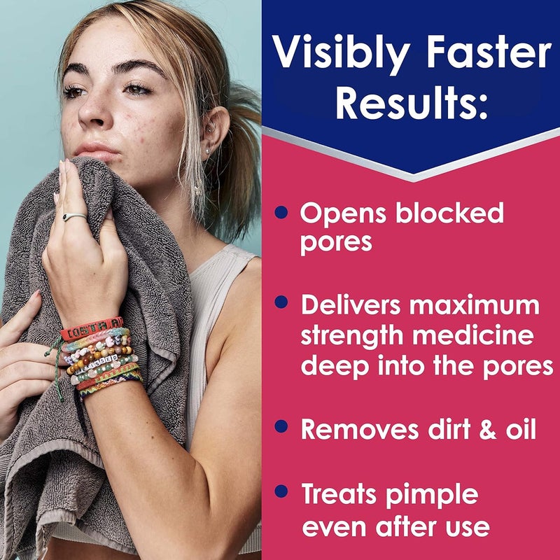 Clearasil Rapid Rescue Deep Treatment Pads - Maximum Strength Salicylic Acid Acne Medication, 90 Count - Image 2
