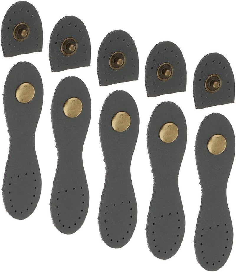 klarako 5 Set Magnetic Snap Buckles Bag Making Fastener Replacement Sewing Buttons Handbag Leather Craft  Grey - Image 2