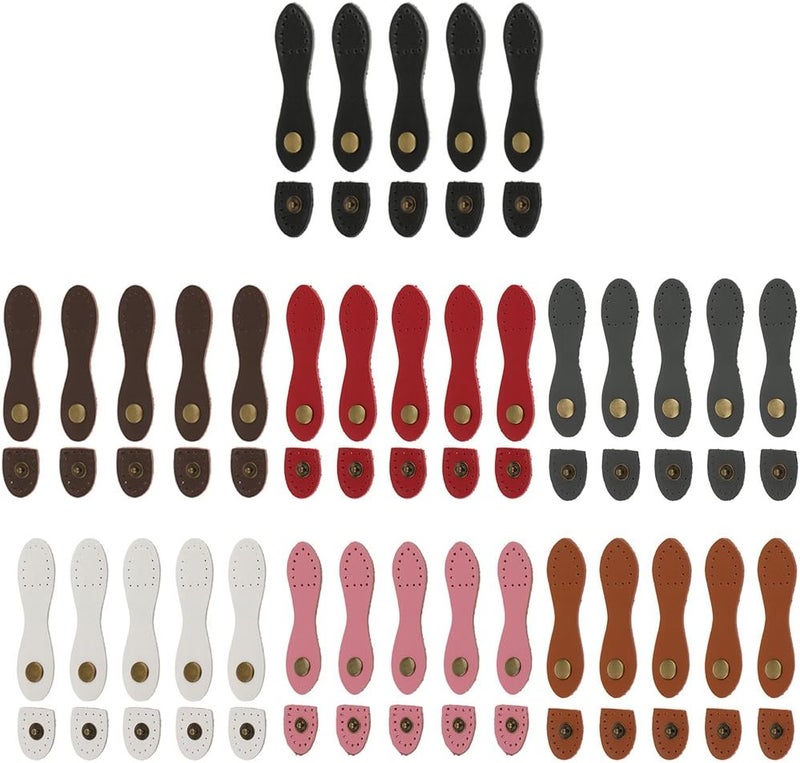 klarako 5 Set Magnetic Snap Buckles Bag Making Fastener Replacement Sewing Buttons Handbag Leather Craft  Grey - Image 4