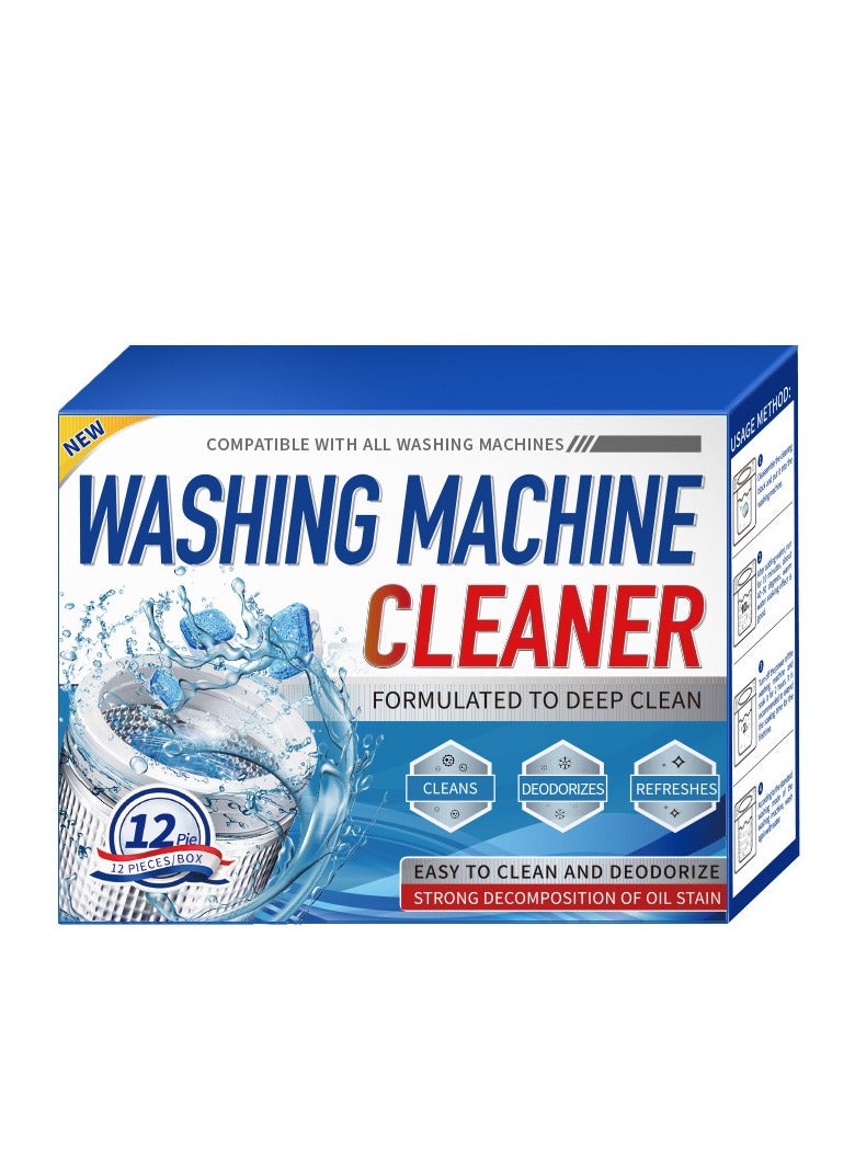 Washing Machine Cleaner Tablets Descaler Solid Deep Cleaning Deodorizer For All Washer Machines  - Image 1