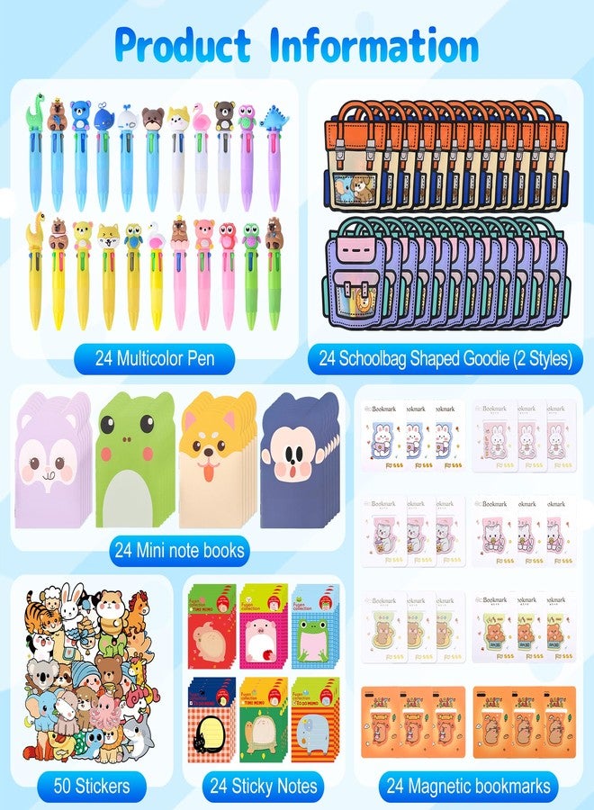 Ulema 170 Pcs Cute Return Gifts, Cute Cartoon Animal Stationery Set for Birthday Gifts - Image 2