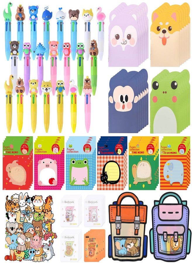 Ulema 170 Pcs Cute Return Gifts, Cute Cartoon Animal Stationery Set for Birthday Gifts - Image 1
