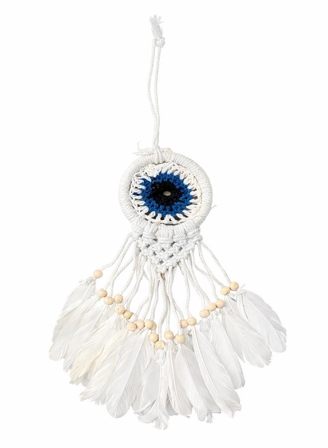 Klassie Stores Handmade Evil Eye Dream Catcher Wall Hanging | Macrame Nazar Protection Decor | Boho Home Decor for Living Room, Bedroom, Main Door & Car | Good Luck Gift for Housewarming, Diwali - Image 1