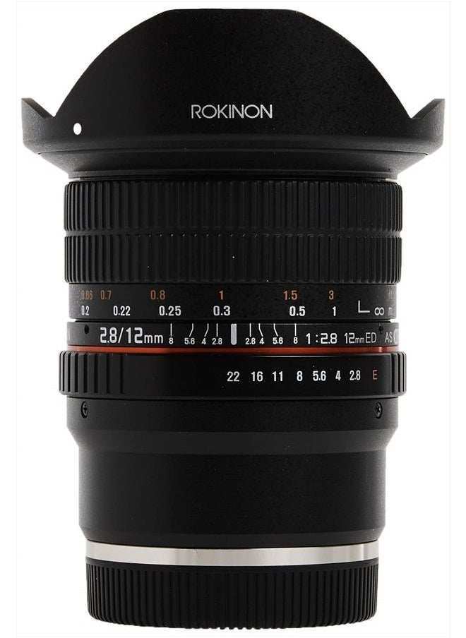 Rokinon 12mm F2.8 Ultra Wide Fisheye Lens for Sony E Mount Interchangeable Lens Cameras (NEX) - Full Frame Compatible  - Image 1