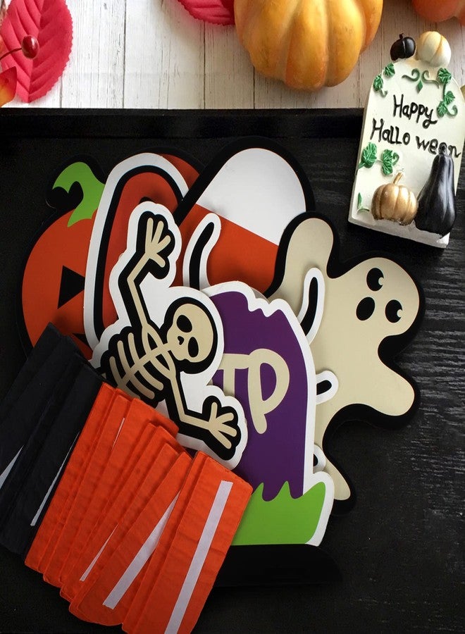 LINGTEER Happy Halloween Table Honeycomb Centerpieces - 9 pcs Funny Halloween Party Boo Ghost Table Decorations Sign. - Image 2