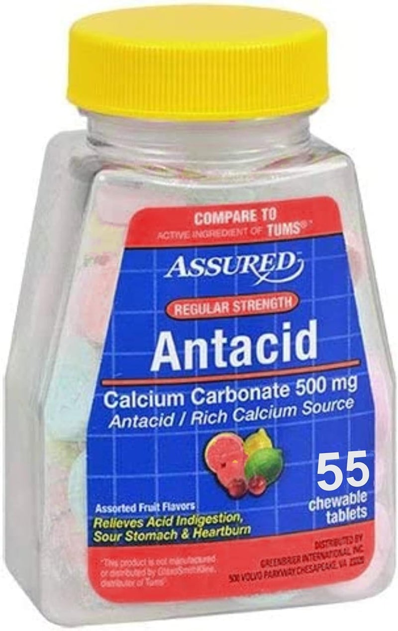Assured AntiAcid with Calcium Regular 60 Chewable Tablets - Image 1