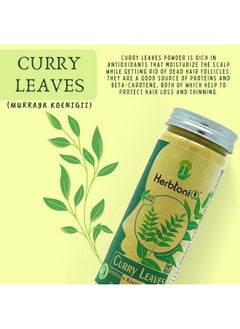 Herbtoniq 100% Natural Curry Leaves Powder For Hair Care Pack (Murraya Koenigii) 150G  - Image 3