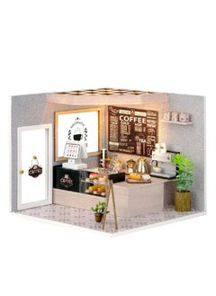 Flever Flever Dollhouse Miniature DIY House Kit Creative Room with Furniture for Romantic Valentine's Gift (Leisurely Coffee Shop)  - Image 1