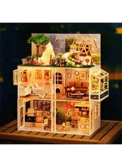 Flever Flever Dollhouse Miniature DIY House Kit Creative Room with Furniture for Romantic Valentine's Gift (Leisurely Coffee Shop)  - Image 3