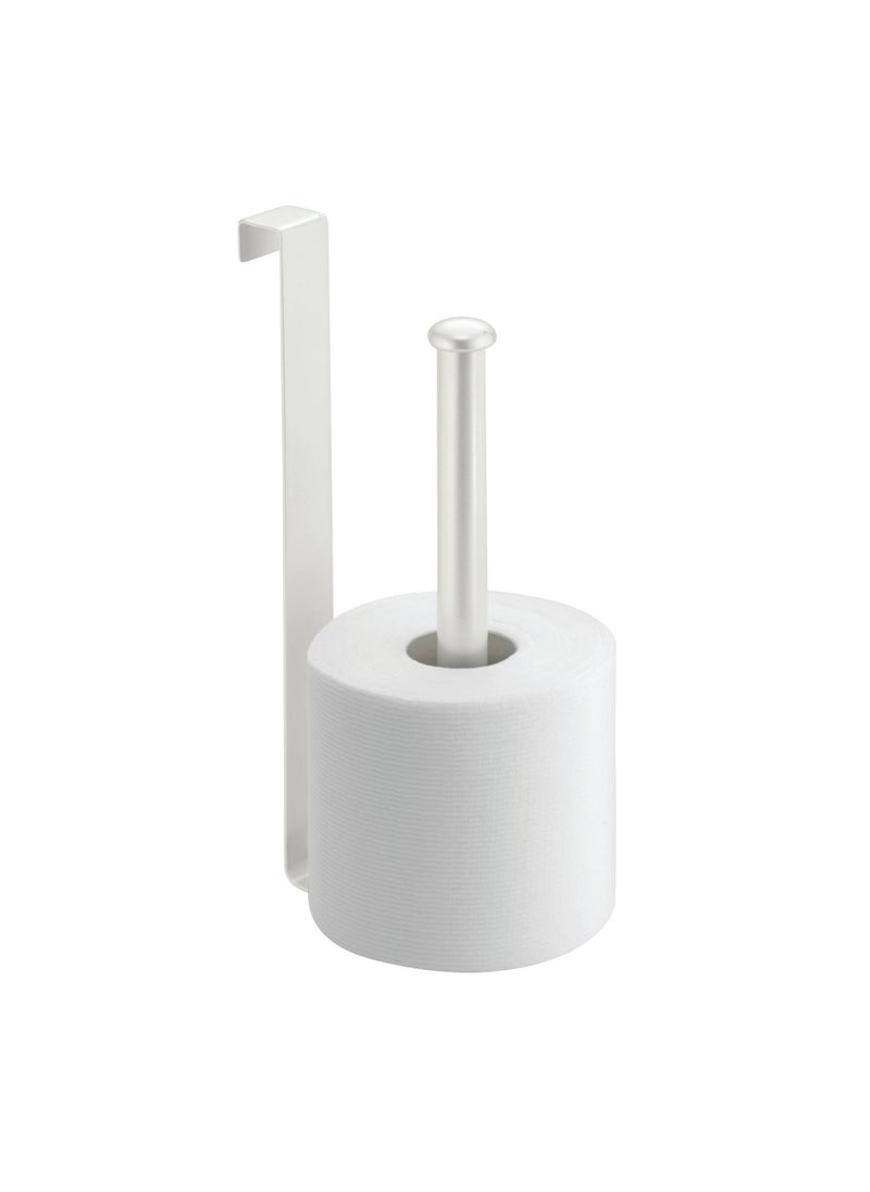 InterDesign iDesign Classico Metal Toilet Paper Reserve  Over the Tank Tissue Organizer for Bathroom Storage  2"" x 4.5"" x 10.75""  Pearl White  - Image 4