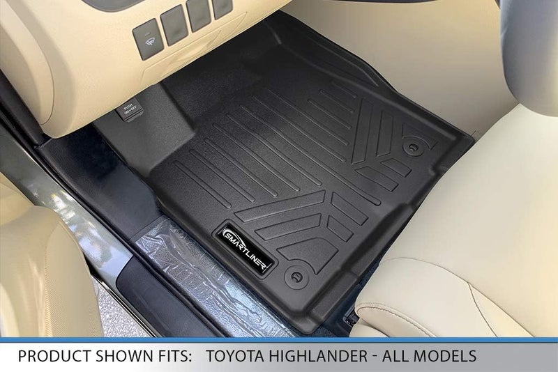 SMARTLINER 3 Row Floor Mats Set for 2014-2019 Toyota Highlander - Black - Image 2