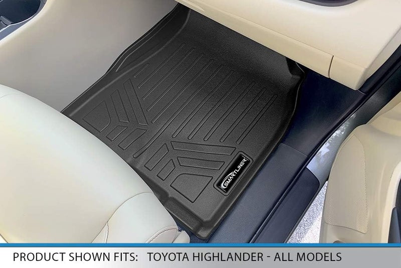 SMARTLINER 3 Row Floor Mats Set for 2014-2019 Toyota Highlander - Black - Image 3