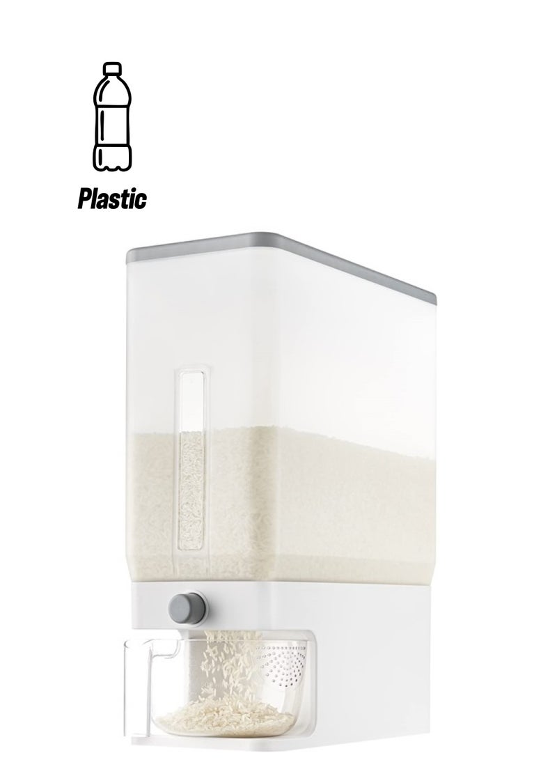 Lifewit Rice Container 25.4 Lbs, Rice Dispenser with Visible Barrel, Rice Storage Container, Airtight Moisture Proof Rice Bucket, Dry Food Grain Flour Soybean for Kitchen Pantry Countertop, BPA-Free - Image 1