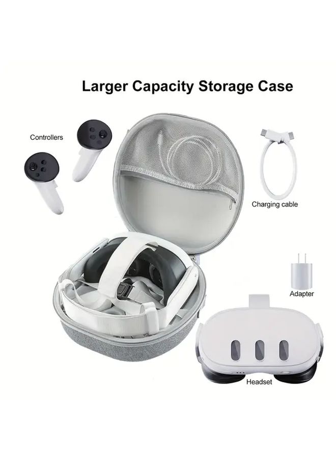 حقيبة حمل لسماعة الرأس VR ميتا كويست 3 ووحدات التحكم اللمسية باللون الأسود - Image 5