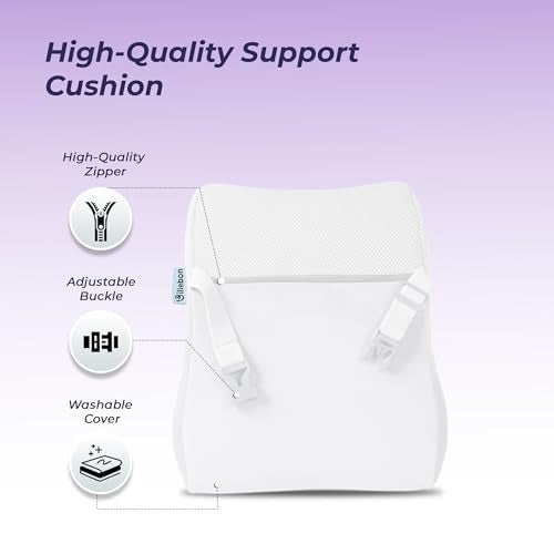 Billebon Memory Foam Car Neck Pillow, Universal Headrest Cushion, Mesh Soft Fabric Hybrid, Adjustable Strap Buckle, Removable Cover, Orthopaedic Neck Support, Driving Comfort Pain Relief (Pack of 1) - Image 5