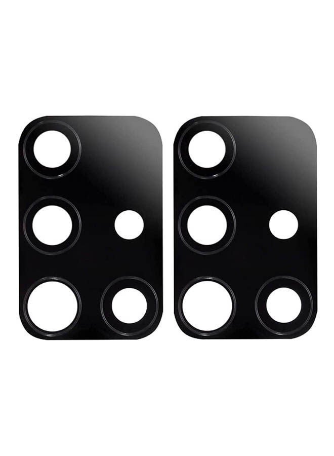 NIBEMINENT Rear Back Camera Lens Glass Replacement For Samsung Galaxy A71 Black 
