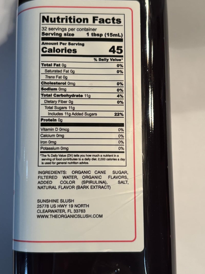 Sunshine Sno Dye Free Snow Cone Syrup, Cotton Candy, 16oz, Made with organic ingredients - Image 2