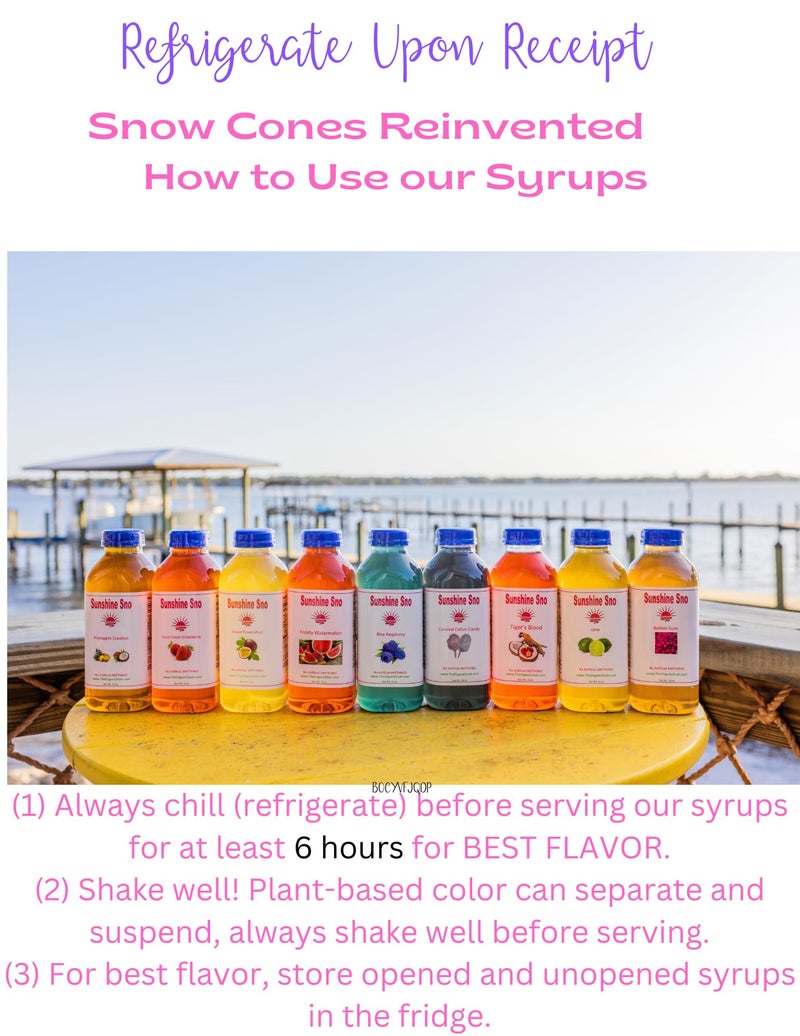 Sunshine Sno Dye Free Snow Cone Syrup, Cotton Candy, 16oz, Made with organic ingredients - Image 4