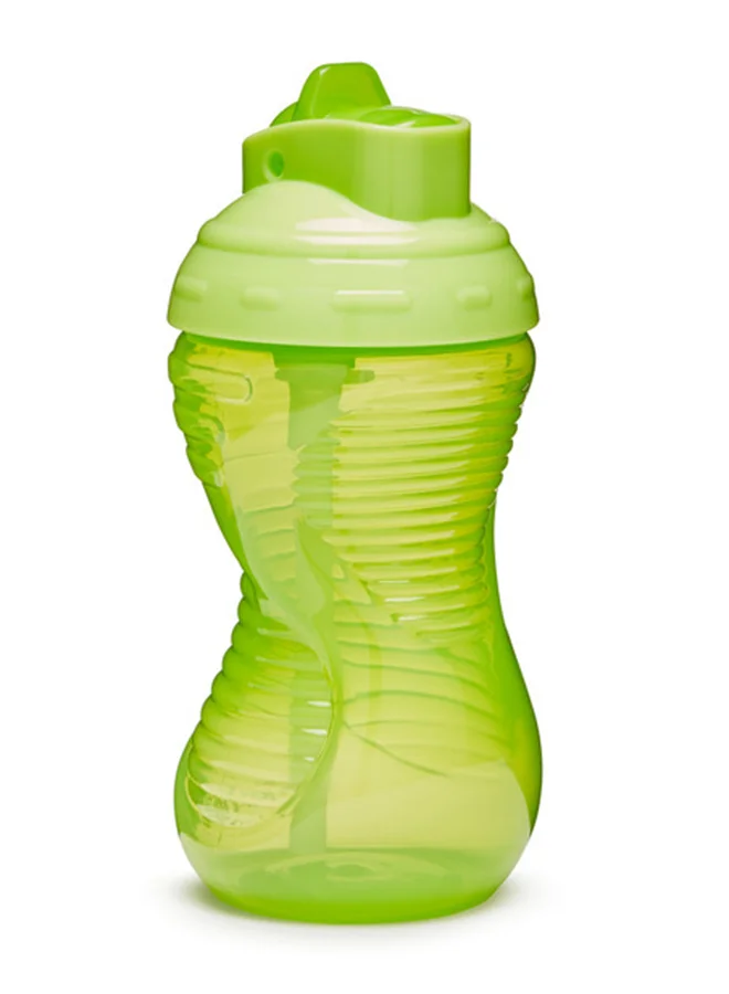 Munchkin Flip Straw Mighty Grip Leak Proof Sippy Cup 10 Oz , 12 Months +, Assorted Colours