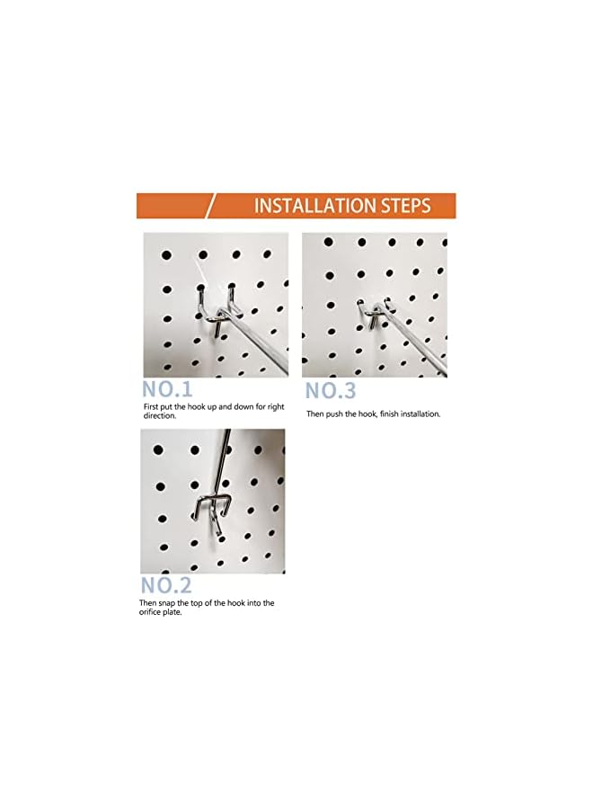 PROMASS promass 140Pcs Metal Pegboard Hooks Organizer Assortment Kit Peg Locks Hanging Applications  - Image 3