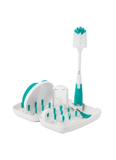 On-The-Go Drying Rack With Bottle Brush - Teal
