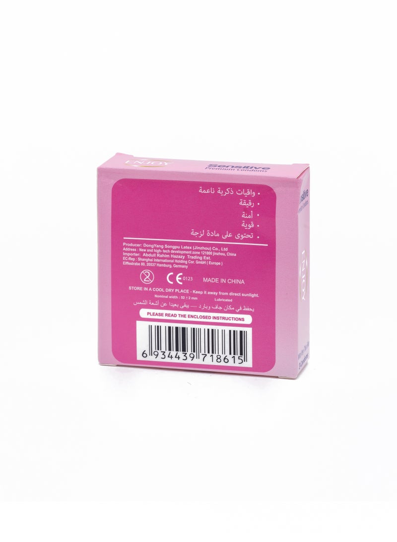 ENJOY Sensitive Premium Condoms 3 Pieces - Image 3