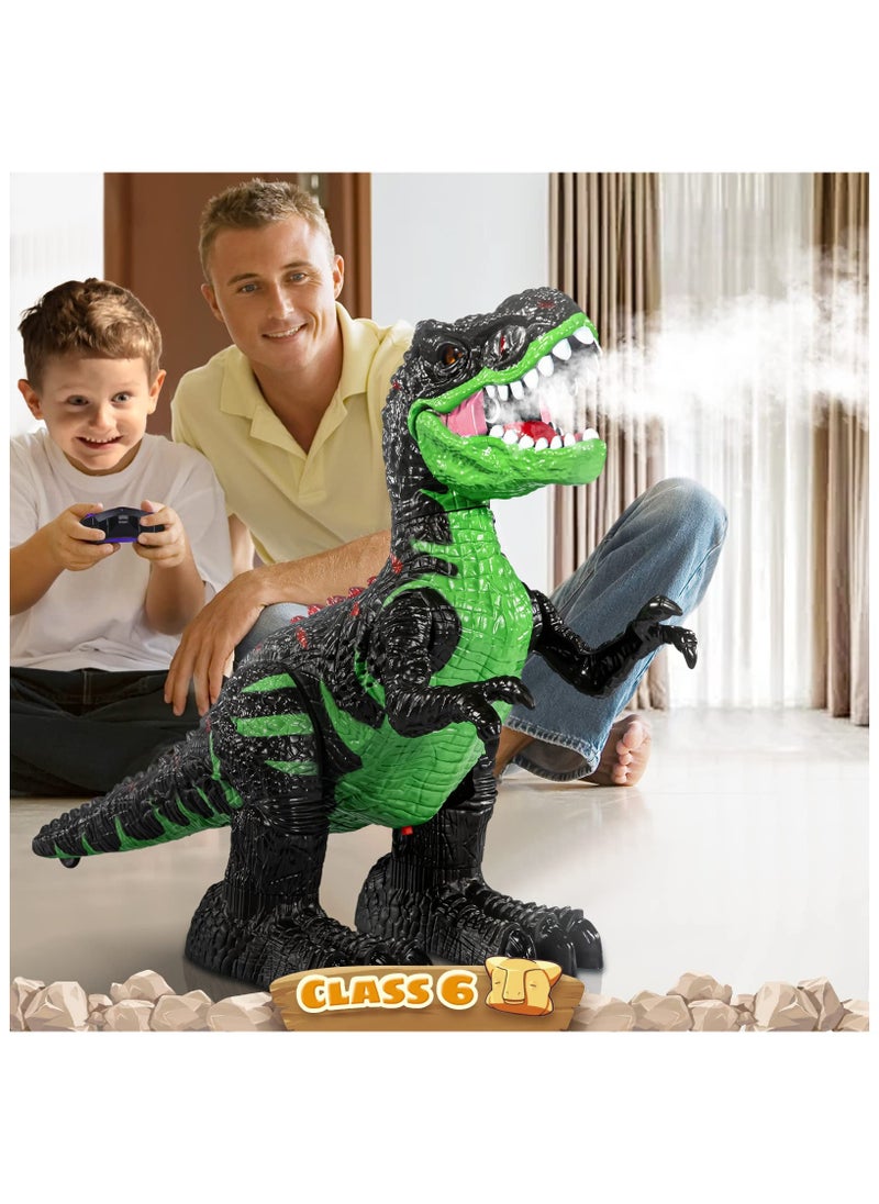 SYOSI Remote Control T-rex Large Dinosaur Toy, for Kids Boys 3 4 5 6 7 8 Years, Rechargeable Realistic Tyrannosaurus with Water Mist, Light, Roars, Electric Dino Birthday Gift for Kids Toddlers  - Image 3